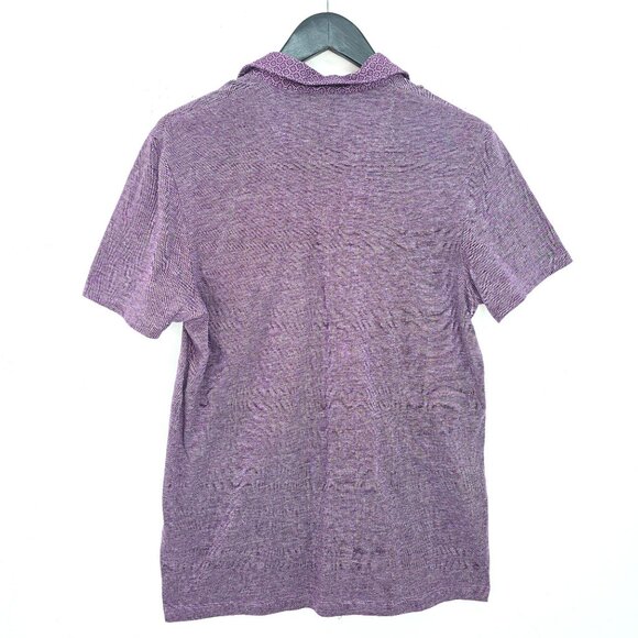 Ted Baker Purple Polo Shirt Men Size 4 / US Medium - Picture 3 of 7